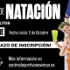 Promoción de cursos deportivos y actividades acuáticas en el centro deportivo newman para niños y adultos.