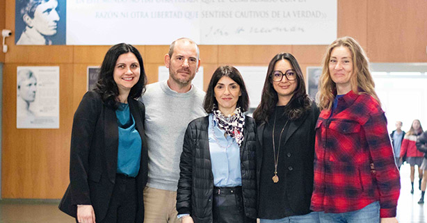 quipo educativo del colegio religioso Madrid en una de las instalaciones del colegio.